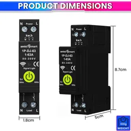 amiciSmart WiFi Energy Meter with Timer Switch Over/Under Voltage and Over Current Smart Switch image 5