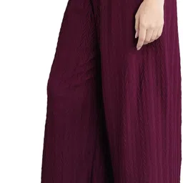 kwsh Pack of 2 Women Regular Fit Multicolor Viscose Rayon Trousers image 3