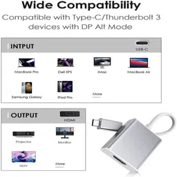 BALRAMA USB Type C to HDMI USB Male to Female Display Port DP Converter Cable Adapter Combo Set image 2