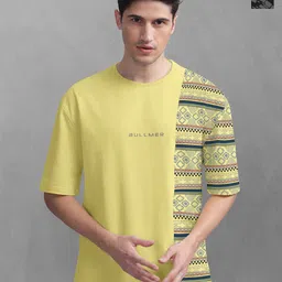 BULLMER Men Pack Of 2 Round Neck Printed Oversized T-shirts image 1