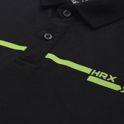 HRX by Hrithik Roshan Men Striped Polo Collar T-shirt image 2