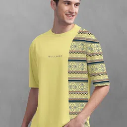 BULLMER Men Pack Of 2 Round Neck Printed Oversized T-shirts image 3