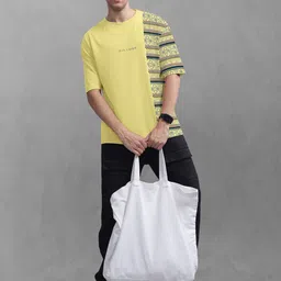 BULLMER Men Pack Of 2 Round Neck Printed Oversized T-shirts image 5