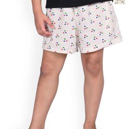 BAESD Girls Pack of 2 Conversational Printed Cotton High-Rise Shorts-picture-7