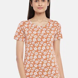 Honey by Pantaloons Women Rust & rosewater Floral Printed T-shirt-picture-25