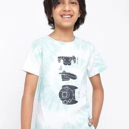 TALES & STORIES Boys Blue Printed Raw Edge T-shirt-picture-29