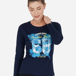 appulse Women Navy Blue Printed T-shirt-picture-4