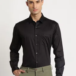 Indian Terrain Men Cotton Chiseled Slim Fit Formal Shirt-picture-23