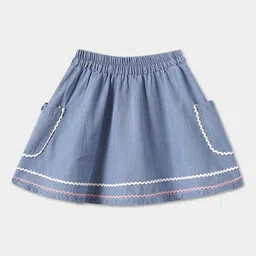 R&B Girls Printed Pure Cotton A-Line Mini Skirt-picture-30