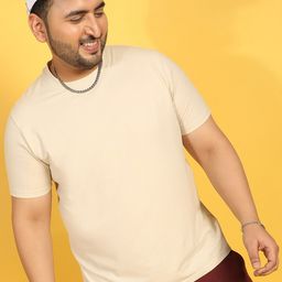 Instafab Plus Plus Size Round Neck Pure Cotton Flex Regular Fit T-shirt-picture-25