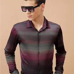 HIGHLANDER Geometric Printed Slim Fit Printed Casual Shirt-picture-20