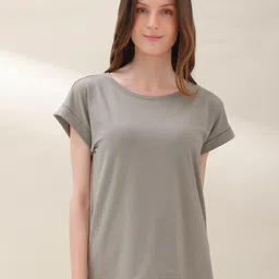 B.Copenhagen Women's Vetiver Green T-shirt With Cap Cleeve-image-31
