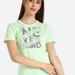 shashvi Women Green Typography Printed T-shirt-picture-15