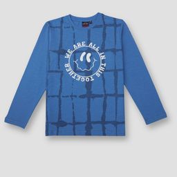 Gini and Jony Infant Boys Typography Printed Long Sleeves Cotton T-shirt-picture-5