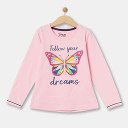 R&B Girls Printed Round Neck Long Sleeves Cotton T-shirt-picture-14