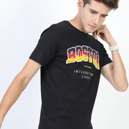 KETCH Men Black Typography Slim Fit T-shirt-picture-23
