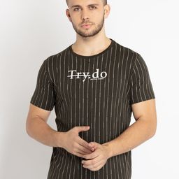 Status Quo Printed Striped T-shirt-picture-6