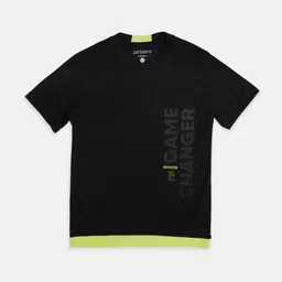Pantaloons Junior Boys Black Cotton Typography Printed T-shirt-picture-11