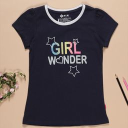 3PIN Girls Typography Printed Cotton T-shirt-picture-31