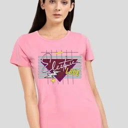CHOZI Women Typography Printed Bio Finish Cotton T-shirt-image-60