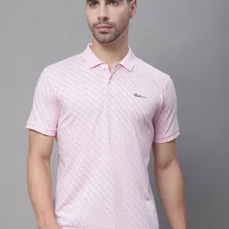 Rodamo Geometric Printed Polo Collar Cotton Slim Fit T-shirt-picture-14