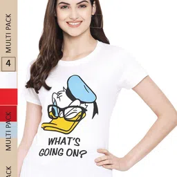 Fabflee Pack Of 4 Typography Printed Cotton T-Shirt-picture-20