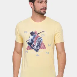 Being Human Men Yellow Printed T-shirt-picture-28