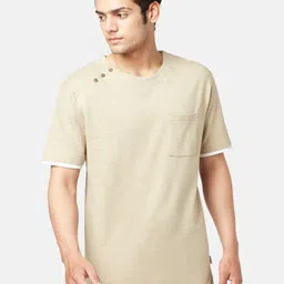 7 Alt by Pantaloons Round Neck Relaxed Fit Cotton T-shirt-picture-22
