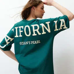 Trendyol Typography Printed Round Neck T-shirt-image-98