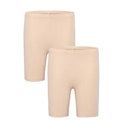 Charm n Cherish Girls Beige Sports Shorts-picture-25