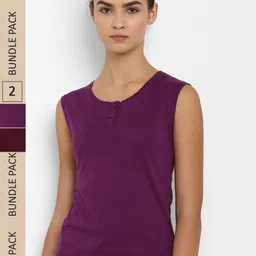 appulse Pack Of 2 Henley Neck Sleeveless Slim Fit Cotton Running T-shirt-picture-14