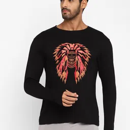 appulse Men Black Typography Printed T-shirt-image-15