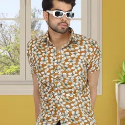 BASE 41 Floral Printed Cotton Casual Shirt-picture-24