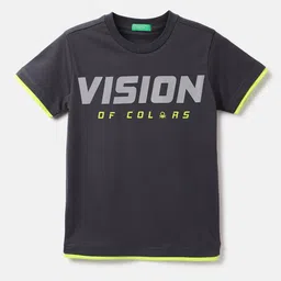 United Colors of Benetton Boys Typography Printed Cotton T-shirt-picture-19