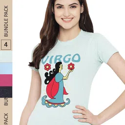 Fabflee Pack of 4 Graphic Printed Cotton T-shirt-picture-26