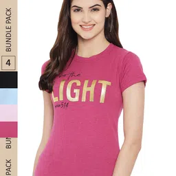 Fabflee Pack Of 4 Printed Cotton T-shirt-picture-34