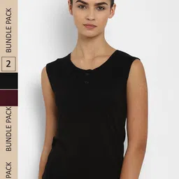 appulse Pack Of 2 Henley Neck Sleeveless Slim Fit Cotton Running T-shirt-picture-5