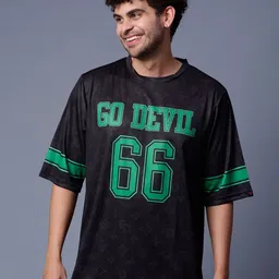 GO DEVIL Men Typography Printed Drop-Shoulder Sleeves T-shirt-picture-15
