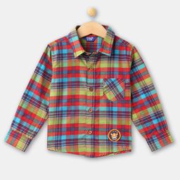 R&B Boys Red Tartan Checks Casual Cotton Shirt-picture-30
