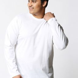 Bewakoof Plus Men White Raw Edge T-shirt-picture-38