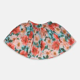 Pantaloons Junior Girls White Printed Mini-Length Flared Skirt-picture-39