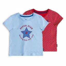 Beverly Hills Polo Club Girls Multicoloured 2 Printed Extended Sleeves Applique T-shirt-picture-54