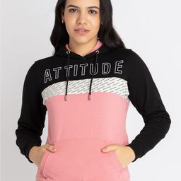 Status Quo Colourblocked Hooded Cotton Sweatshirt-picture-15