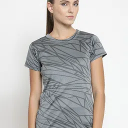 Boston Club Women Grey Printed Sports T-shirt-picture-33