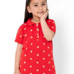 Bodycare Kids Cotton Printed Polo Collar T-shirt-image-15