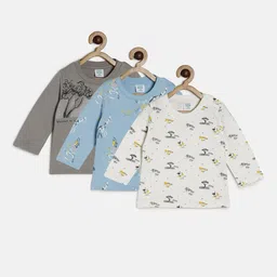 MINI KLUB Boys Pack Of 3 Printed Organic Cotton T-shirts-picture-13
