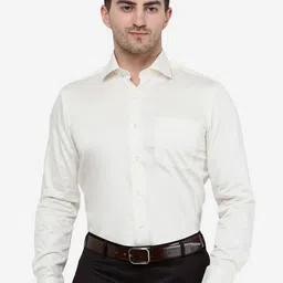 METAL Men Off White Slim Fit Cotton Formal Shirt-picture-41