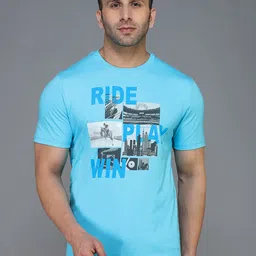 TQS Men Blue & sky blue Typography Printed T-shirt-picture-53