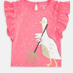 Pantaloons Baby Girls Pink Printed T-shirt-picture-21