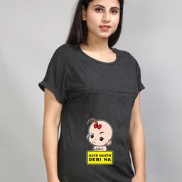 SillyBoom Graphic Printed Extended Sleeves Maternity Feeding T-Shirt-picture-17